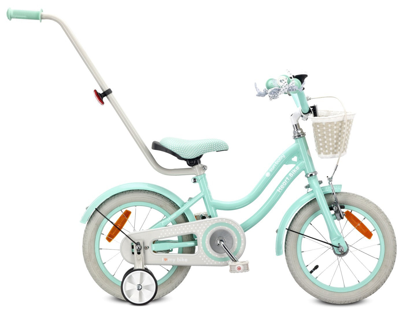 kinderfahrrad moon 14-Zoll-Mädchenfahrrad Silver in Mintgrün – SunBaby taktische friendly electric bike for Color:Matte Black+Prizm Snow Sapphire Irid Norman „The Scooter Dog“