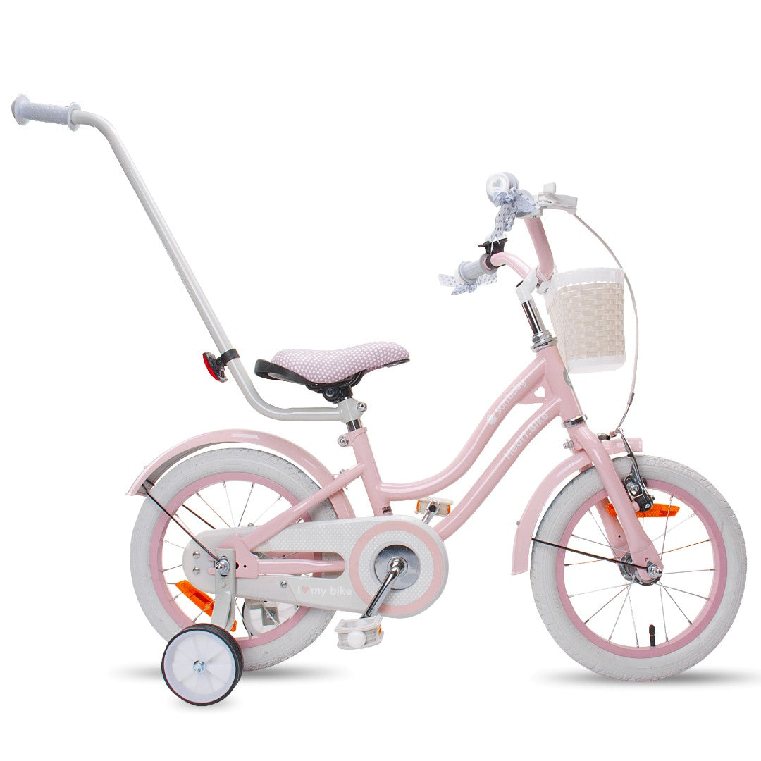 moon kinderfahrrad 14-Zoll-Mädchenfahrrad „Silver Moon“ in Rosa – SunBaby