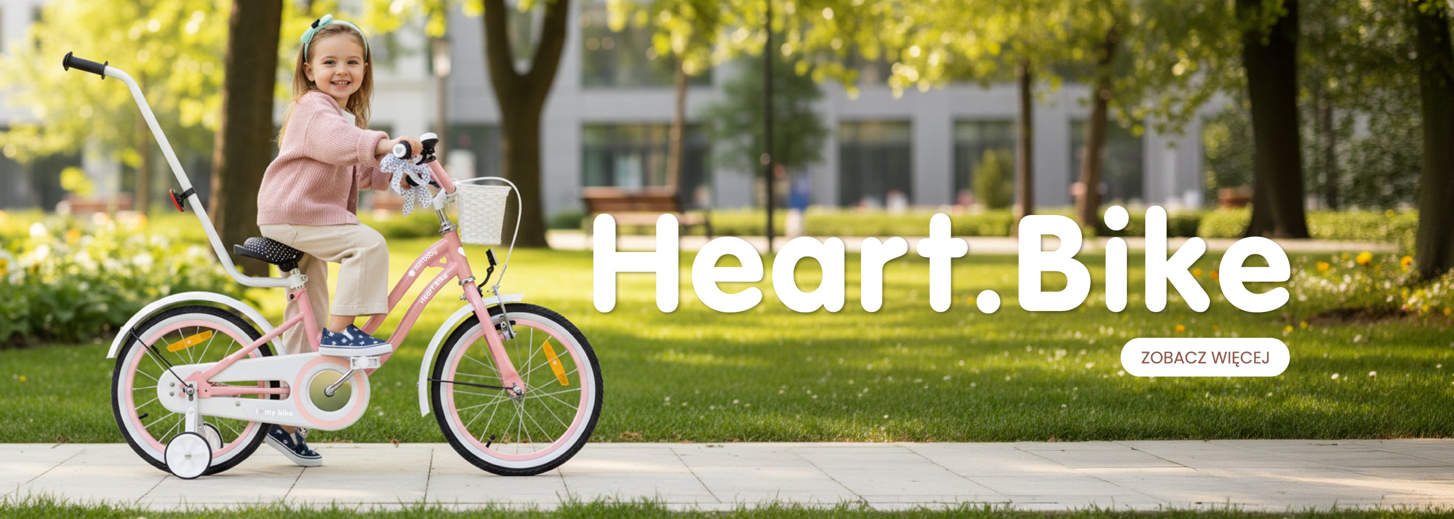 Rower dla dziewczynki różowy Heart Bike Sun Baby
