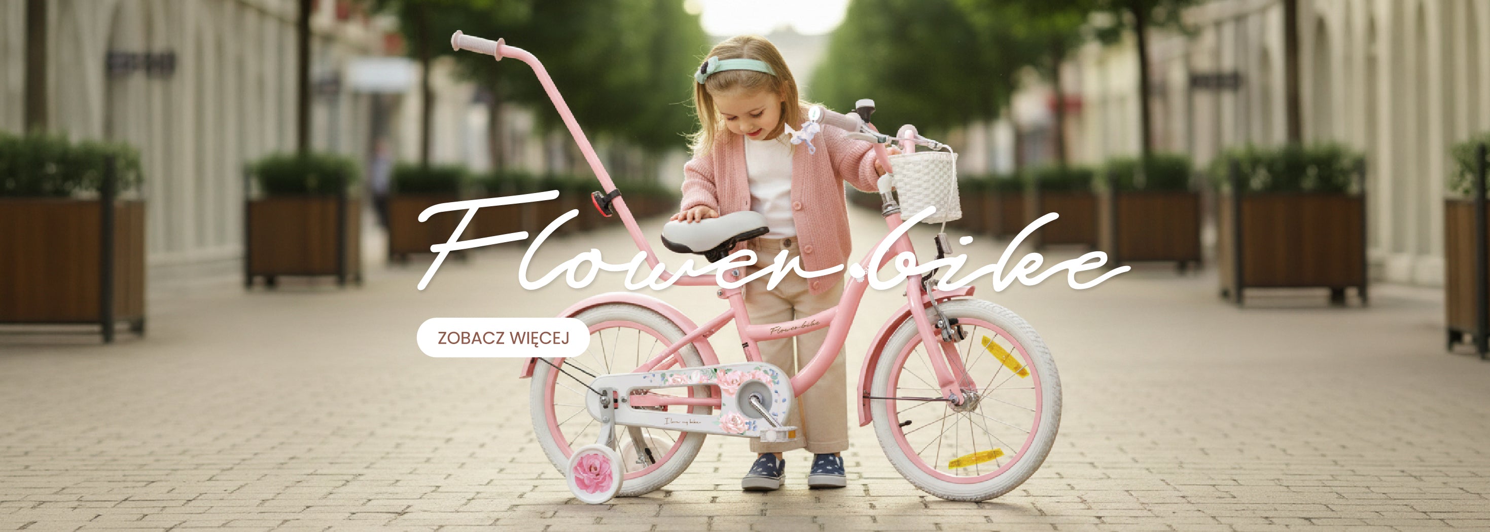 Rower dla dziewczynki różowy lekki Flower bike 12 14 16 cali sun baby