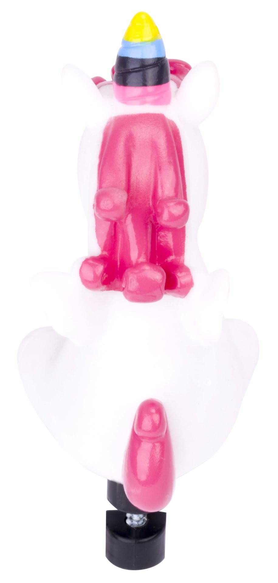 Dzwonek rowerowy dziecięcy Piszczałka rowerowa do hulajnogi Jednorożec biało różowy