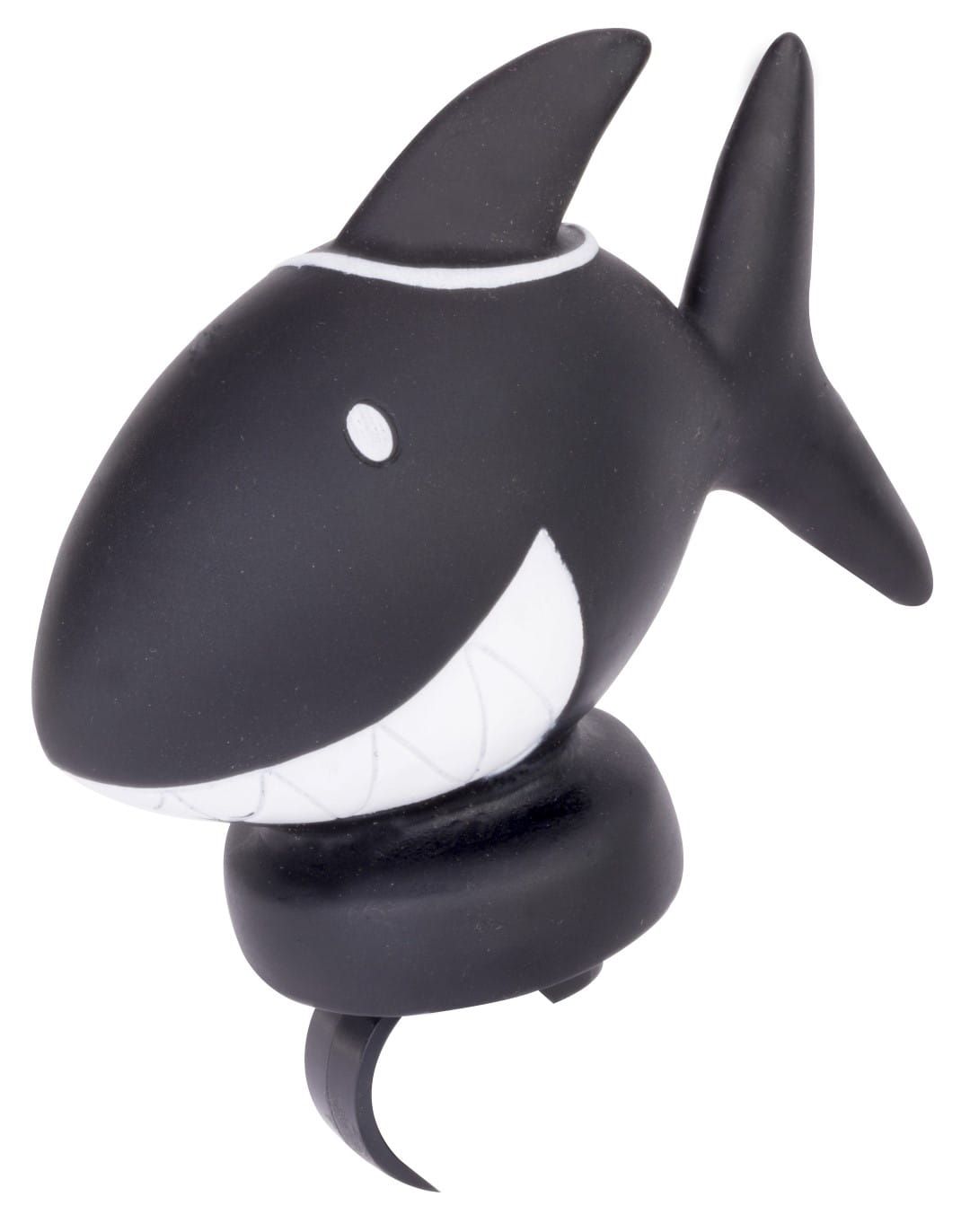 Dzwonek rowerowy dziecięcy Piszczałka rowerowa do hulajnogi głośny Rekin czarny