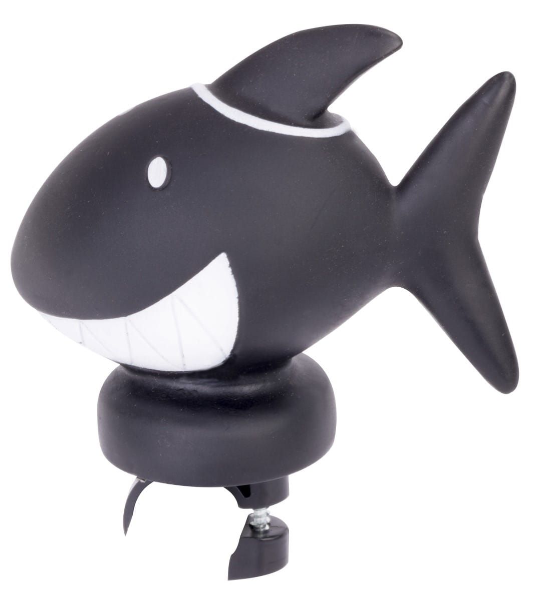 Dzwonek rowerowy dziecięcy Piszczałka rowerowa do hulajnogi głośny Rekin czarny