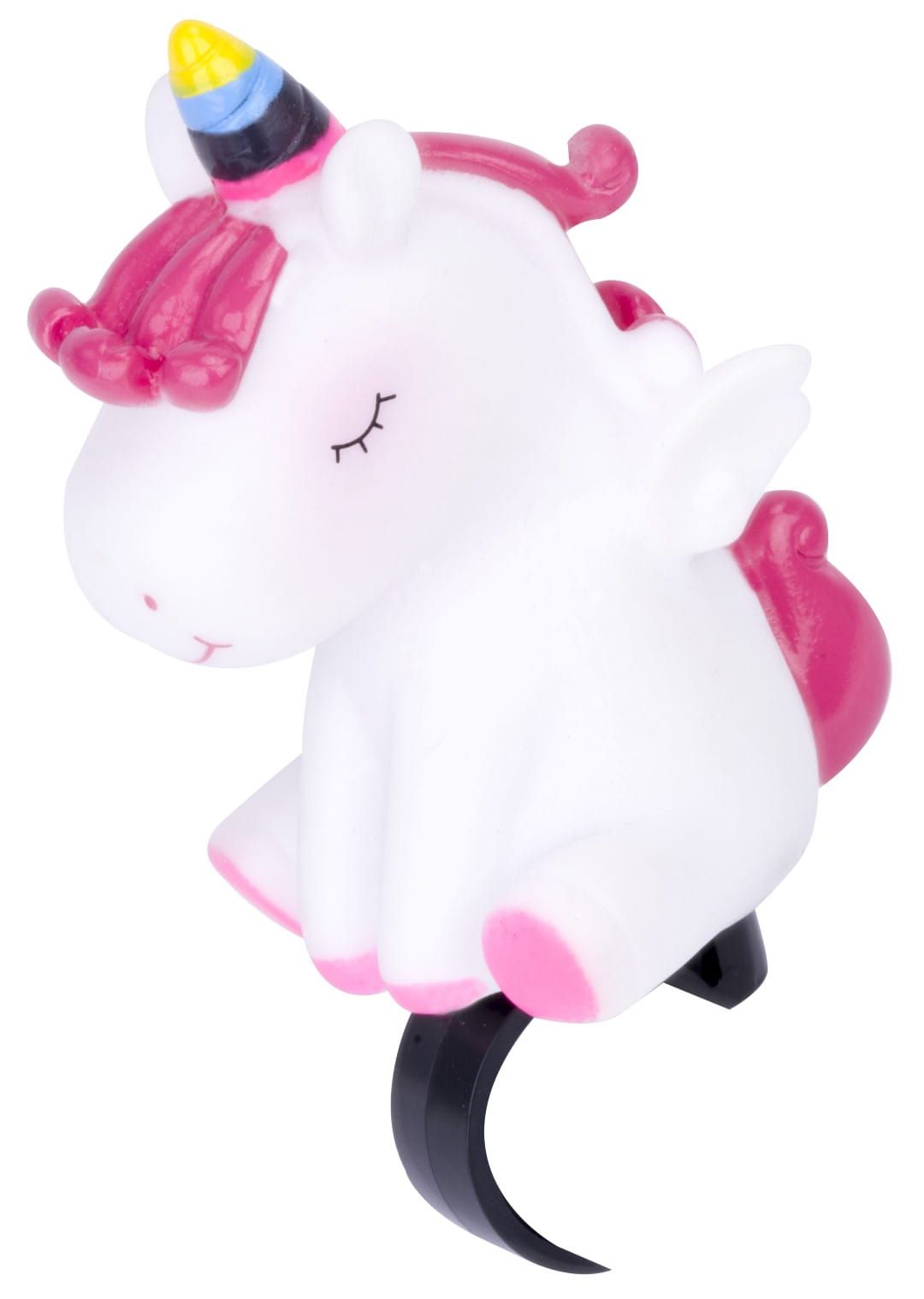 Dzwonek rowerowy dziecięcy Piszczałka rowerowa do hulajnogi Jednorożec biało różowy