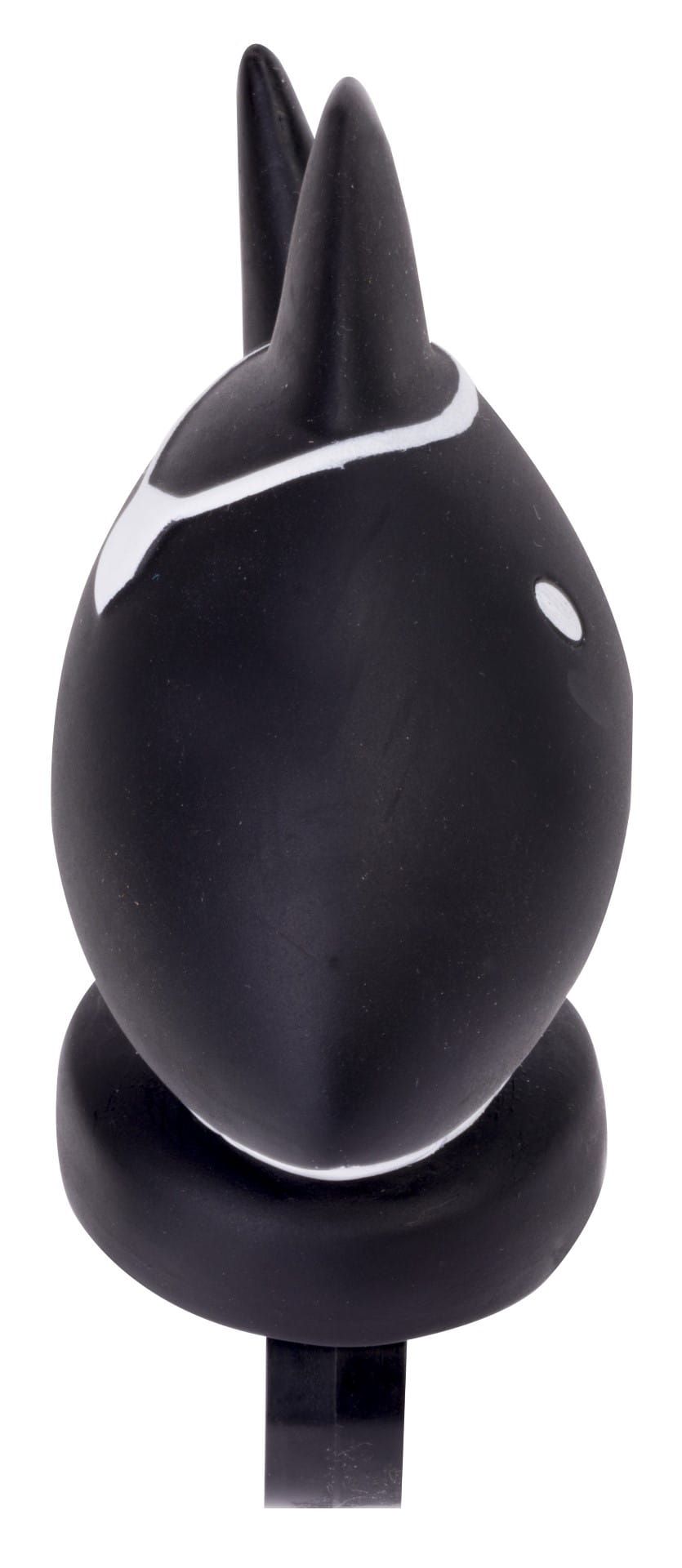 Dzwonek rowerowy dziecięcy Piszczałka rowerowa do hulajnogi głośny Rekin czarny