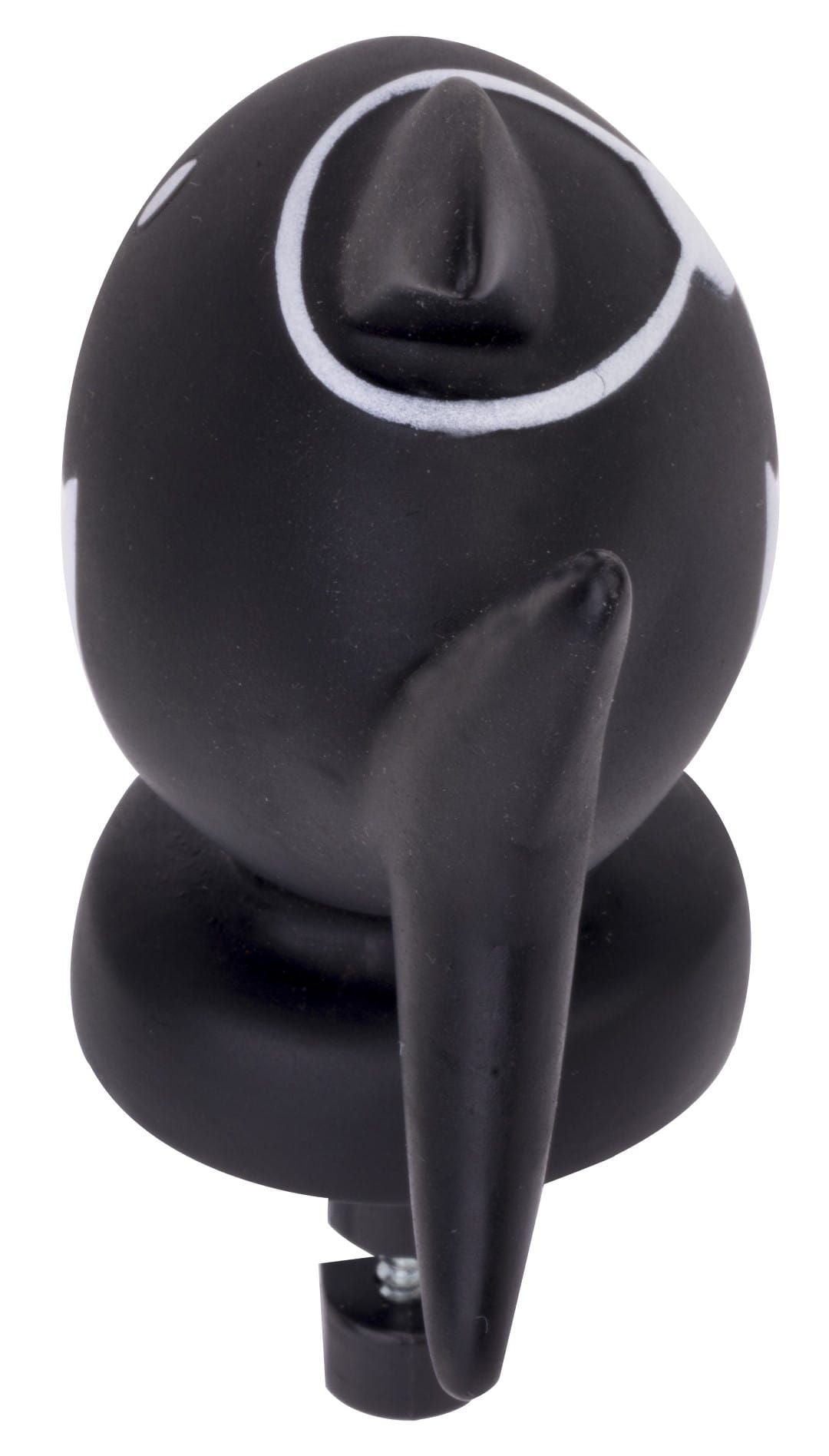 Dzwonek rowerowy dziecięcy Piszczałka rowerowa do hulajnogi głośny Rekin czarny