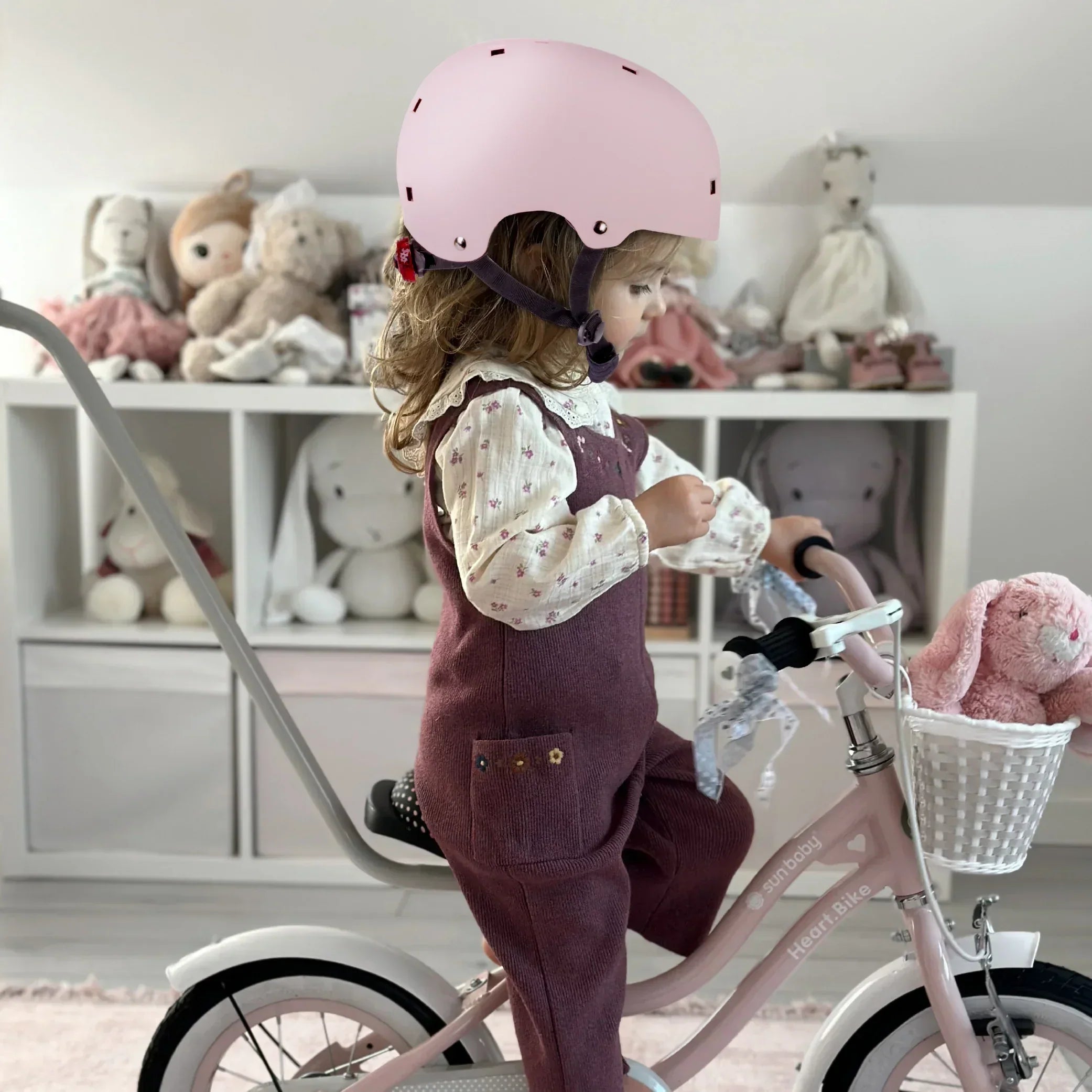 Kask rowerowy różowy dla dziewczynki 