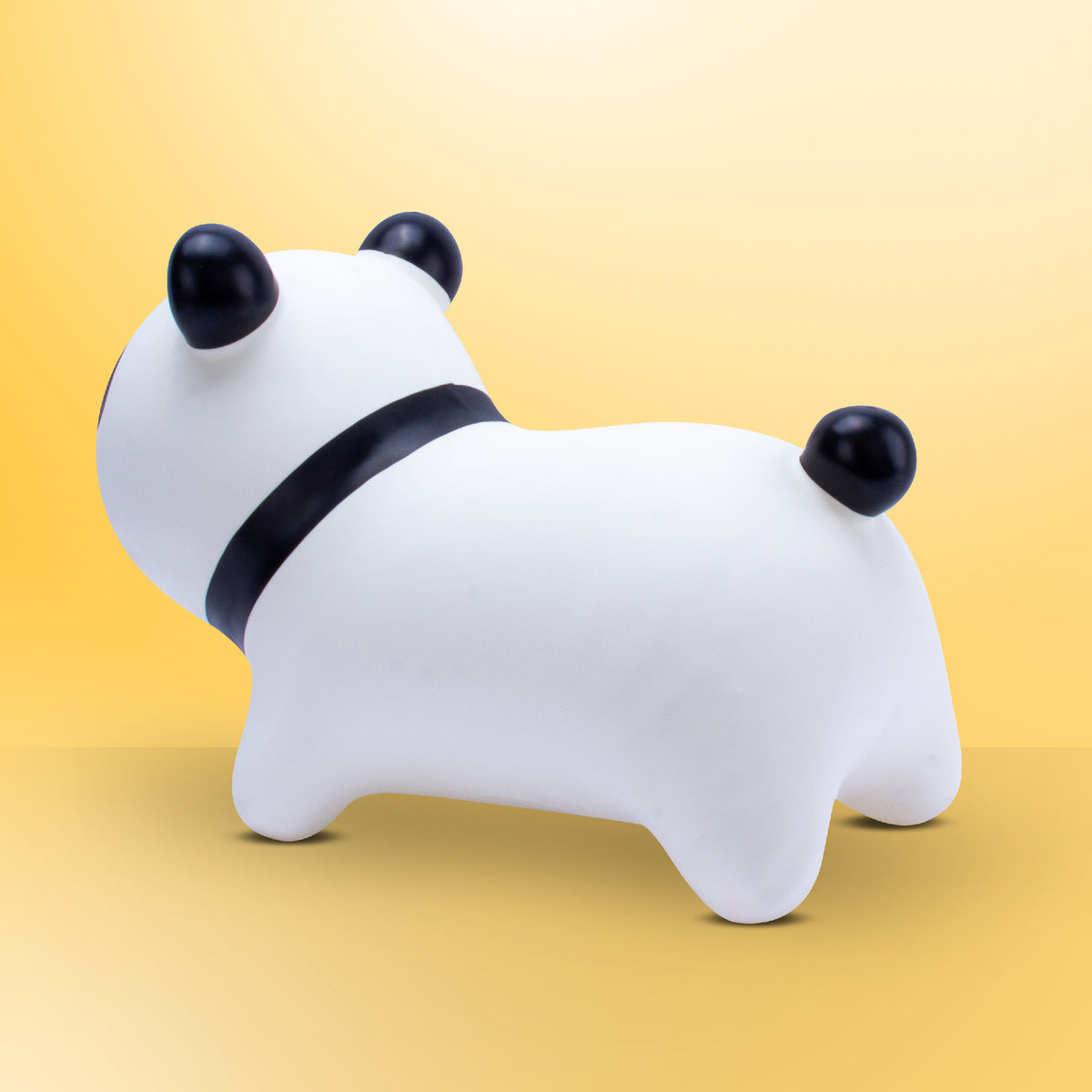 Skoczek gumowy dla dzieci PANDA biały do skakania z pompką II gatunek