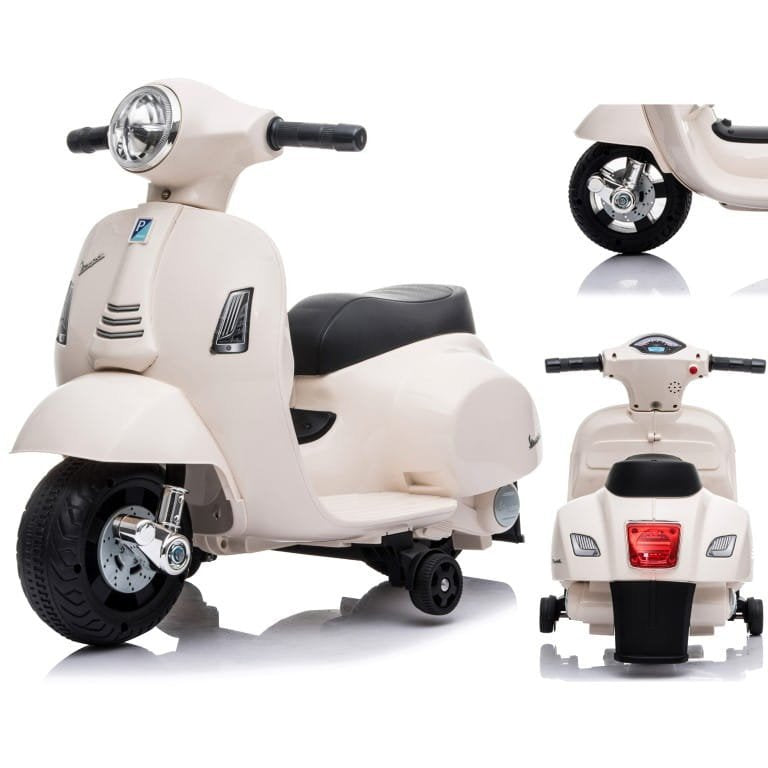 Jeździk dla dziecka na akumulator skuter Vespa ecru II gatunek