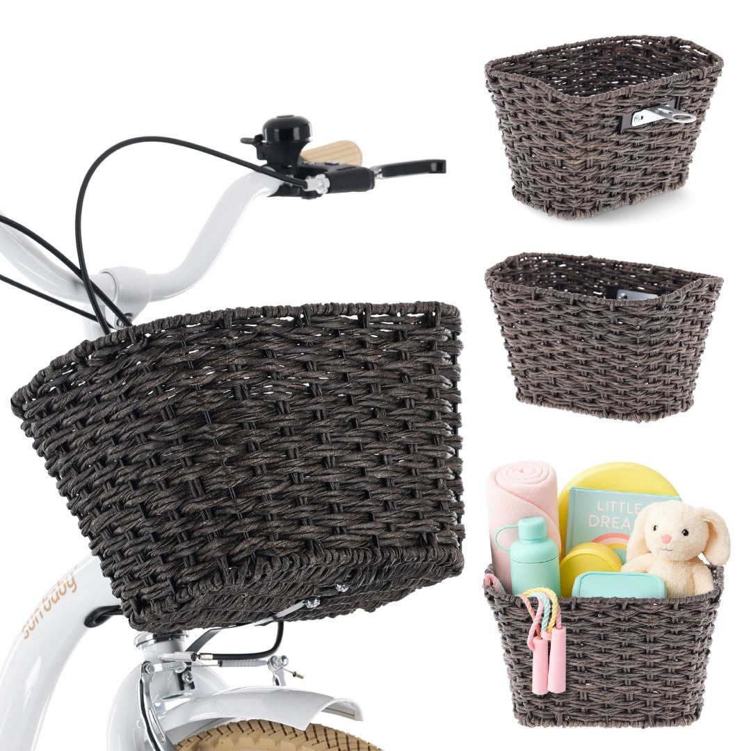 Koszyk rowerowy dla dzieci młodzieżowy na rower pleciony 20 24 cale