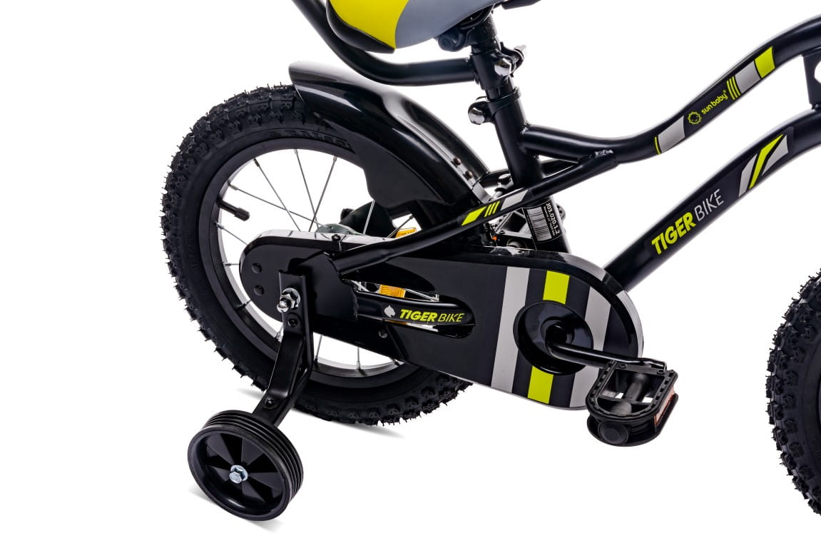 coole kinderfahrräder 16 zoll Kinderfahrrad 16 Zoll für Jungen, Lenker, Stützräder, Klingel, Tiger B – SunBaby