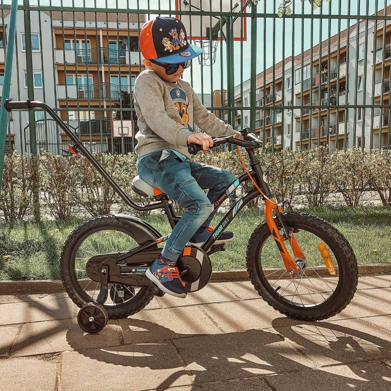stützräder kinderfahrrad 16 zoll Kinderfahrrad 16 Zoll für Jungen, Lenker, Stützräder, Klingel, Tiger B – SunBaby
