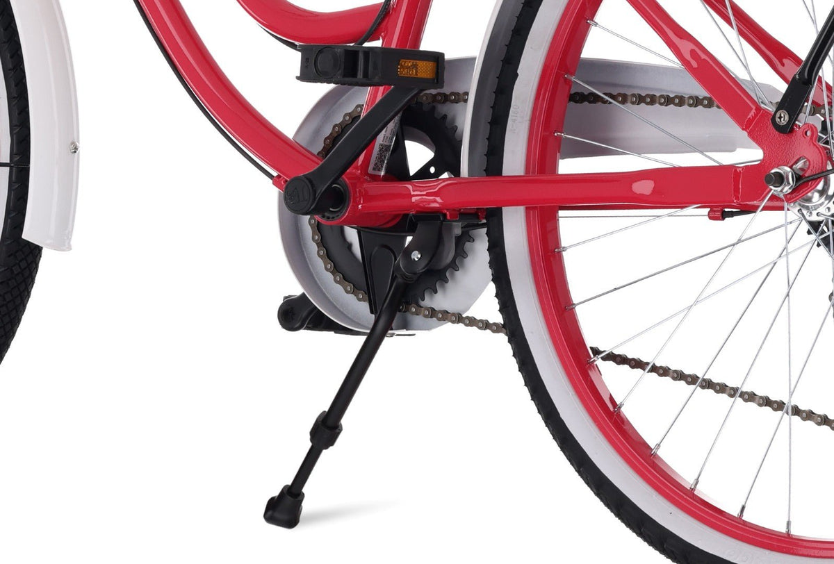 Rower 24 cale dla dziewczynki miejski na komunię Shimano 7 biegów Heart Bike malina II gatunek