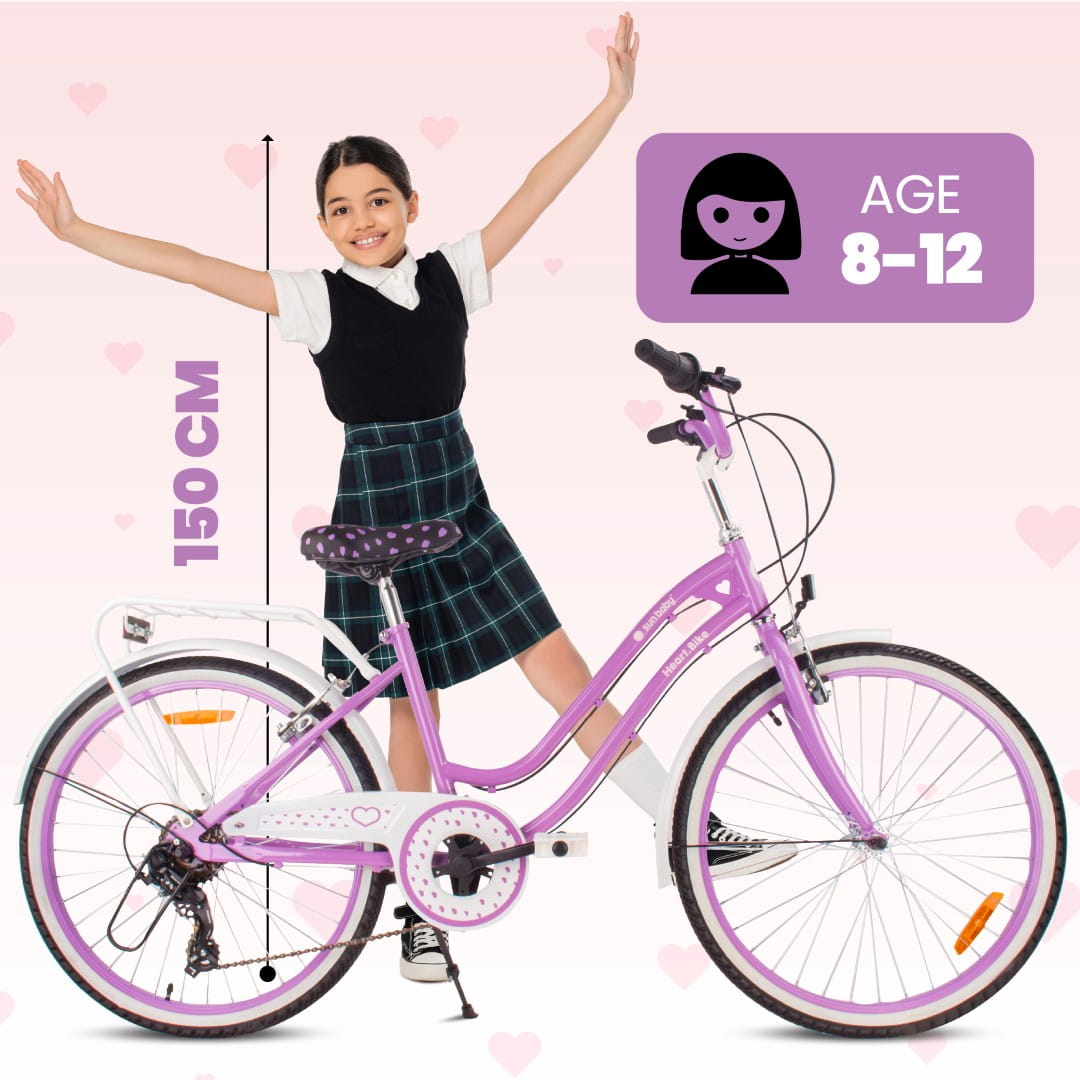 jugendfahrrad 24 zoll mädchen 24-Zoll-Jugendfahrrad für Mädchen, Stadtrad für die Kommunion, Shimano – SunBaby