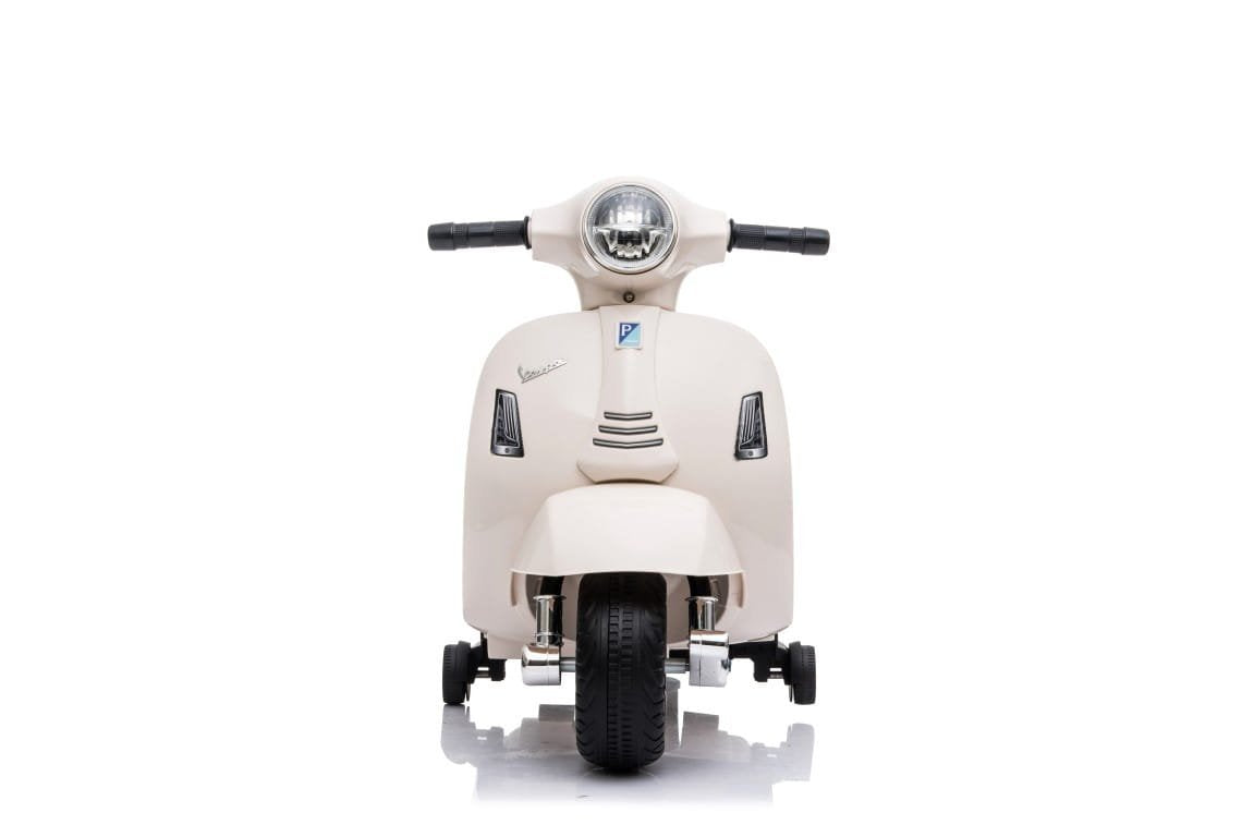 Jeździk dla dziecka na akumulator skuter Vespa ecru II gatunek