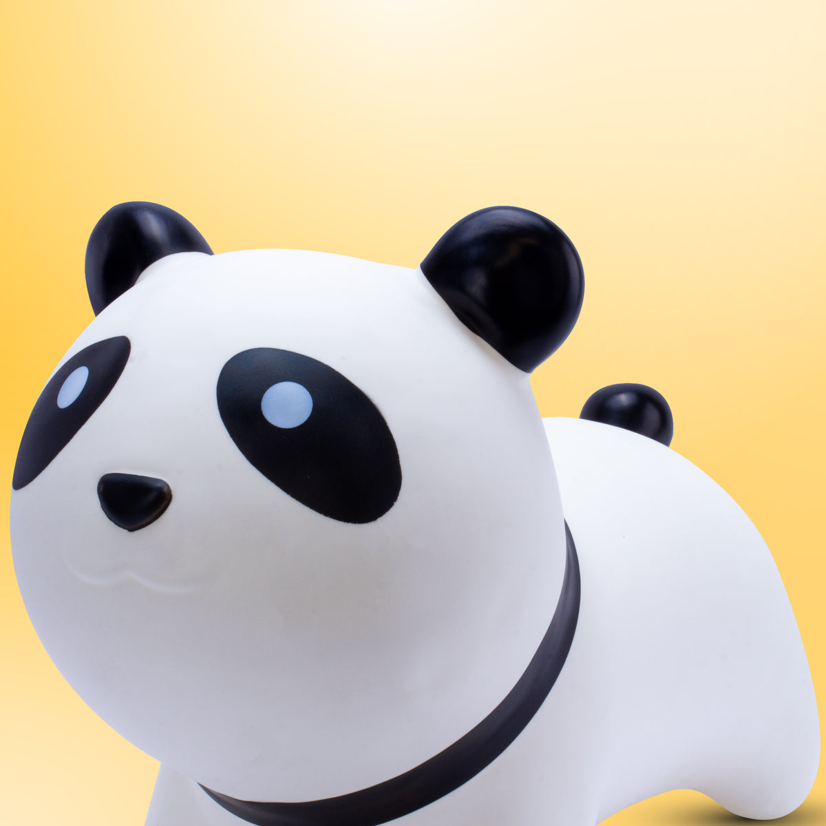 Skoczek gumowy dla dzieci PANDA biały do skakania z pompką II gatunek