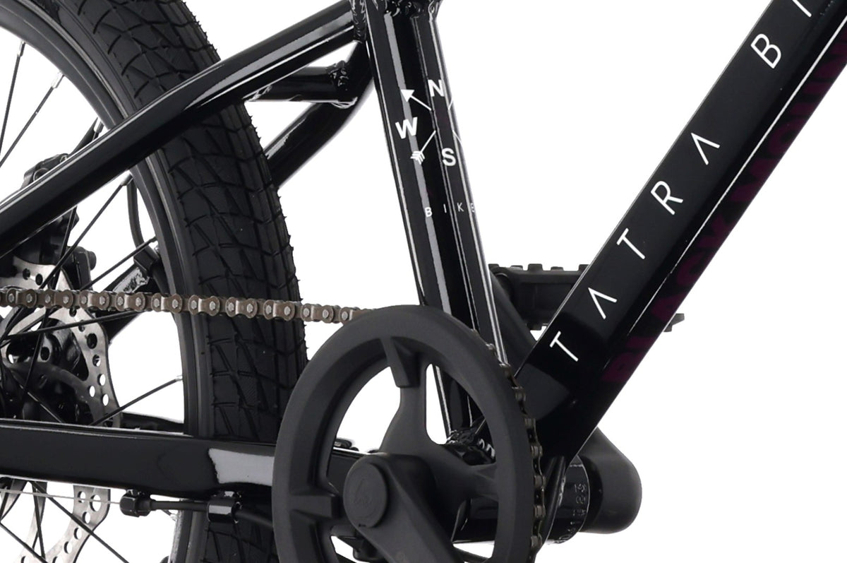 Rower dziecięcy 20 cali dla dziewczynki chłopca MTB Shimano 6 biegów lekki aluminiowy Tatra Black Mountain Bike czarny fioletowy II gatunek