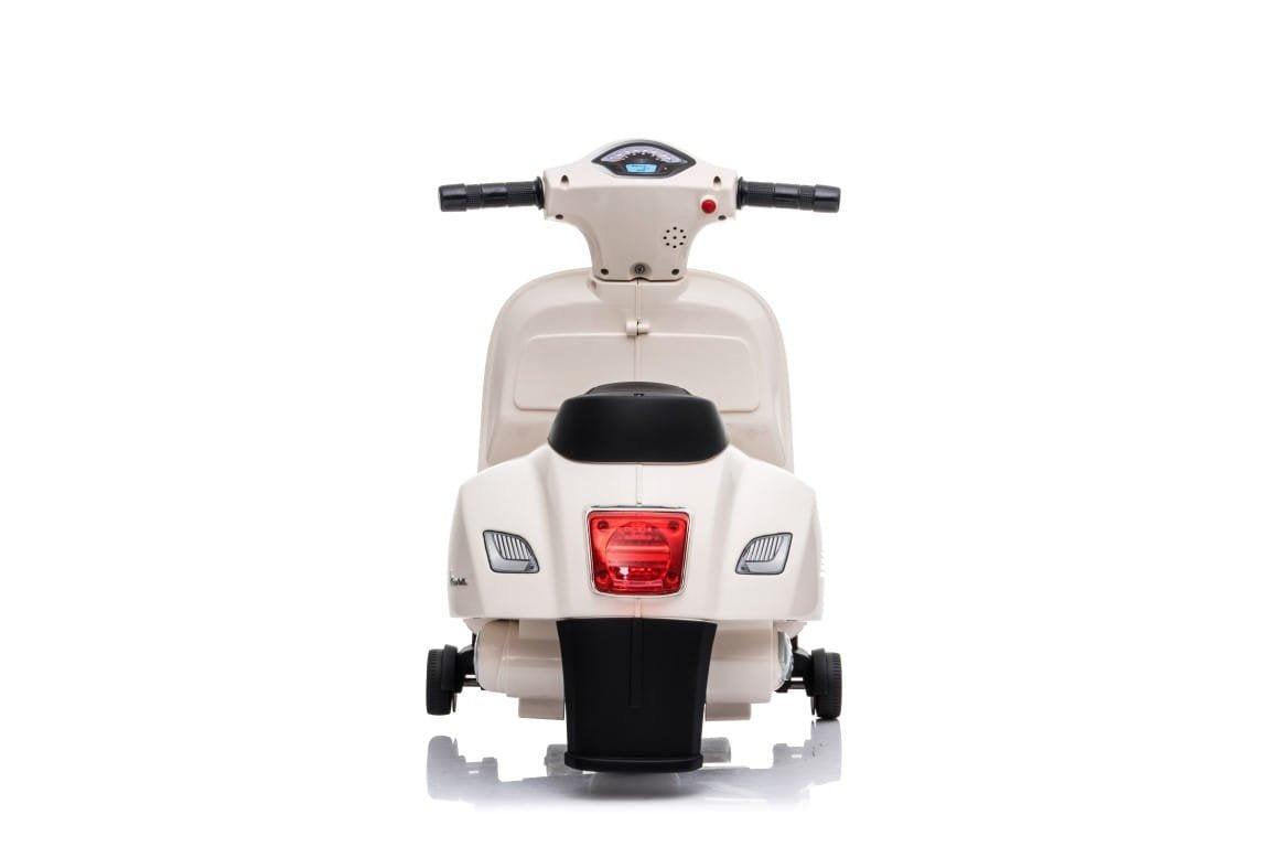 Jeździk dla dziecka na akumulator skuter Vespa ecru II gatunek