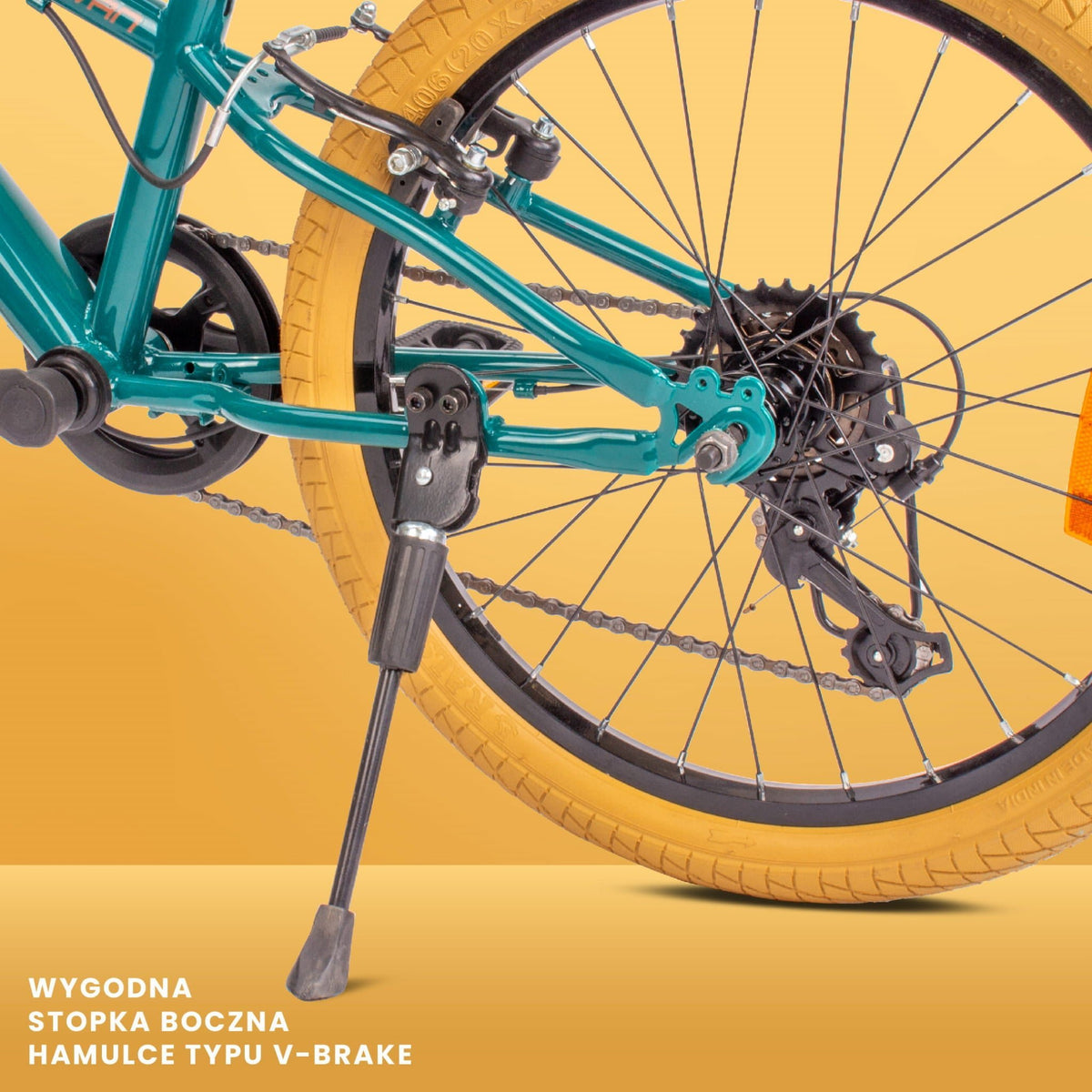 Rower 20 cali dziecięcy górski z amortyzatorem SHOX MTB Shimano 6 biegów Verdant Rowan 2 gatunek