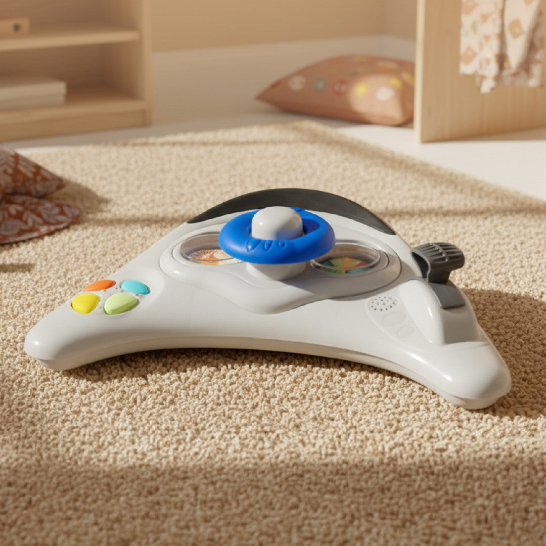 Interaktiver Lauflernwagen für Babys, höhenverstellbarer Lenker, Stopper, grau, Sun Baby