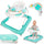 Interactive baby walker for learning to walk, height adjustment, handlebar, stoppers, mint, stars