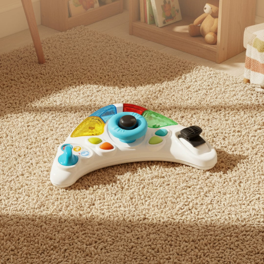 Interaktywny chodzik dla dzieci wyścigówka czarno biały Sun Baby