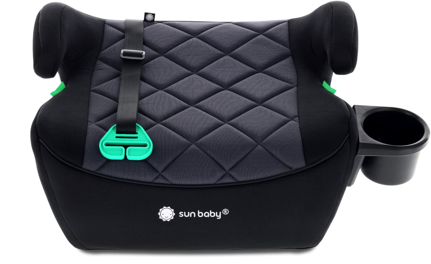 Podstawka samochodowa Fotelik Booster Siedzisko samochodowe ISOFIX I-SIZE 125-150 cm Uchwyt na kubek LittleNestPro czarny Sun Baby