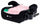 Fotelik samochodowy, Podstawka, poddupnik, Siedzisko samochodowe I-Size ISOFIX I-SIZE 125-150 cm Uchwyt na kubek LittleNestPro czarny różowy Sun Baby