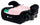 Fotelik samochodowy, Podstawka, poddupnik, Siedzisko samochodowe I-Size ISOFIX I-SIZE 125-150 cm Uchwyt na kubek LittleNestPro czarny różowy Sun Baby