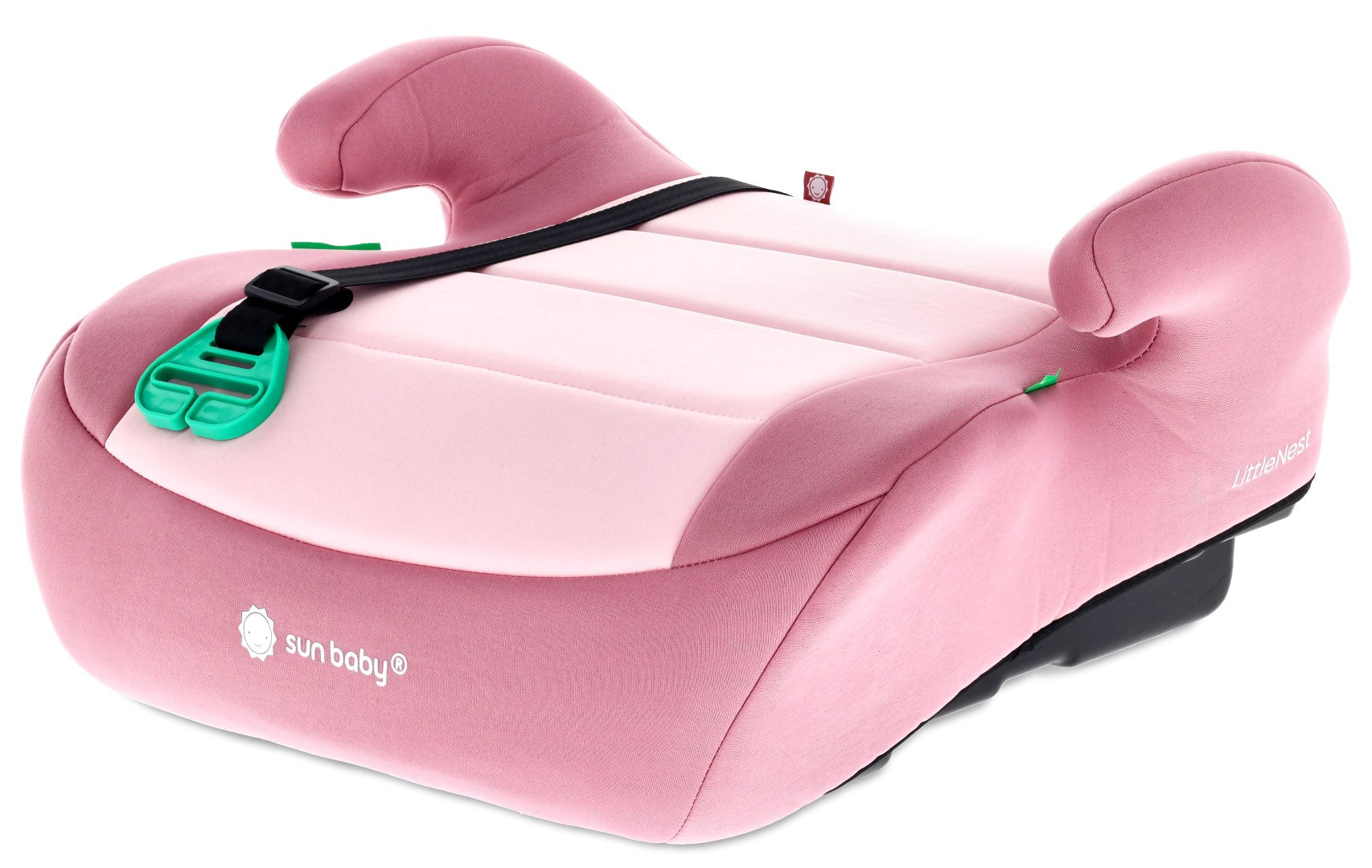 Fotelik samochodowy Podstawka Booster Siedzisko samochodowe 125-150 cm I-SIZE LittleNest różowy Sun Baby