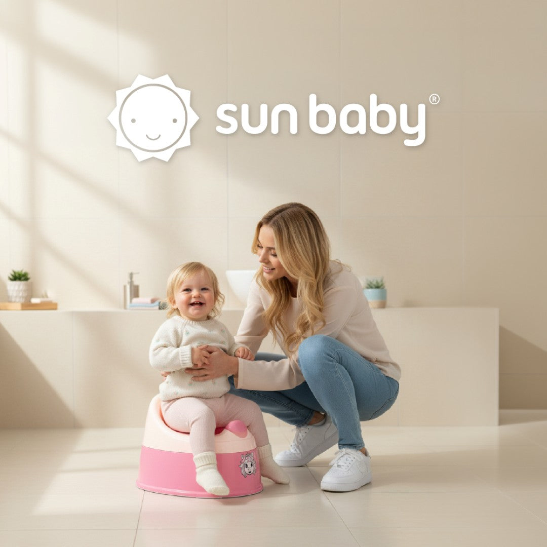 Nocnik dla dzieci antypoślizgowy z wyjmowanym wkładem Naklejki lekki wysoki stabilny NESTPOT różowy biały Unicorn Sun Baby