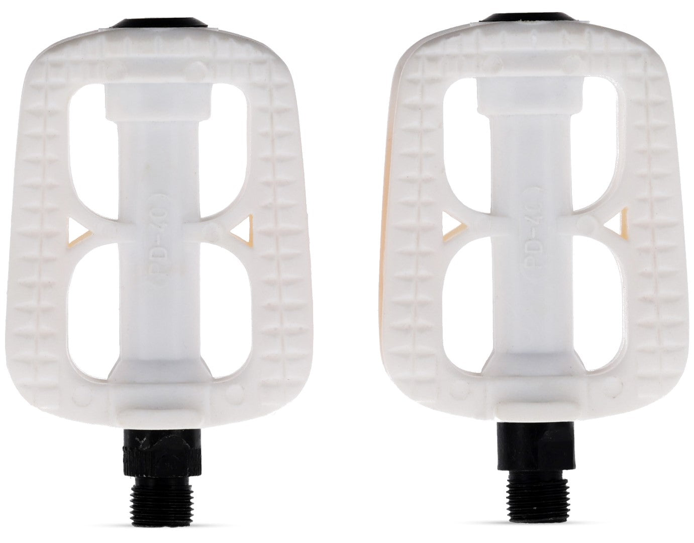 Bicycle Pedals Platform MTB City 20 inches Lightweight Plastic White