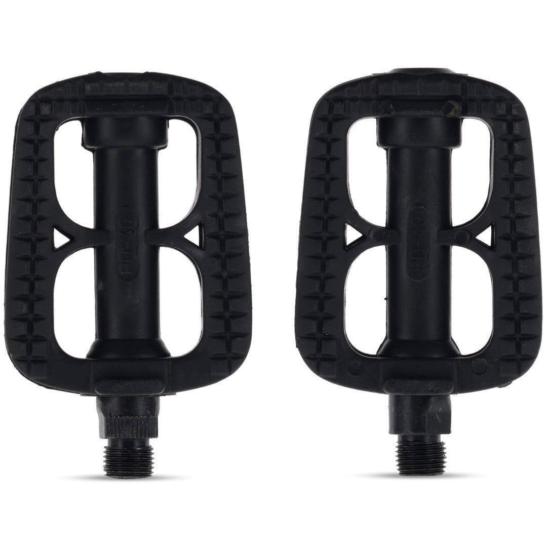 Bicycle Pedals Platform MTB City 20 inches Lightweight Plastic Black