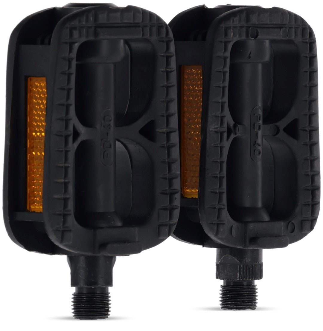 Bicycle Pedals Platform MTB City 20 inches Lightweight Plastic Black