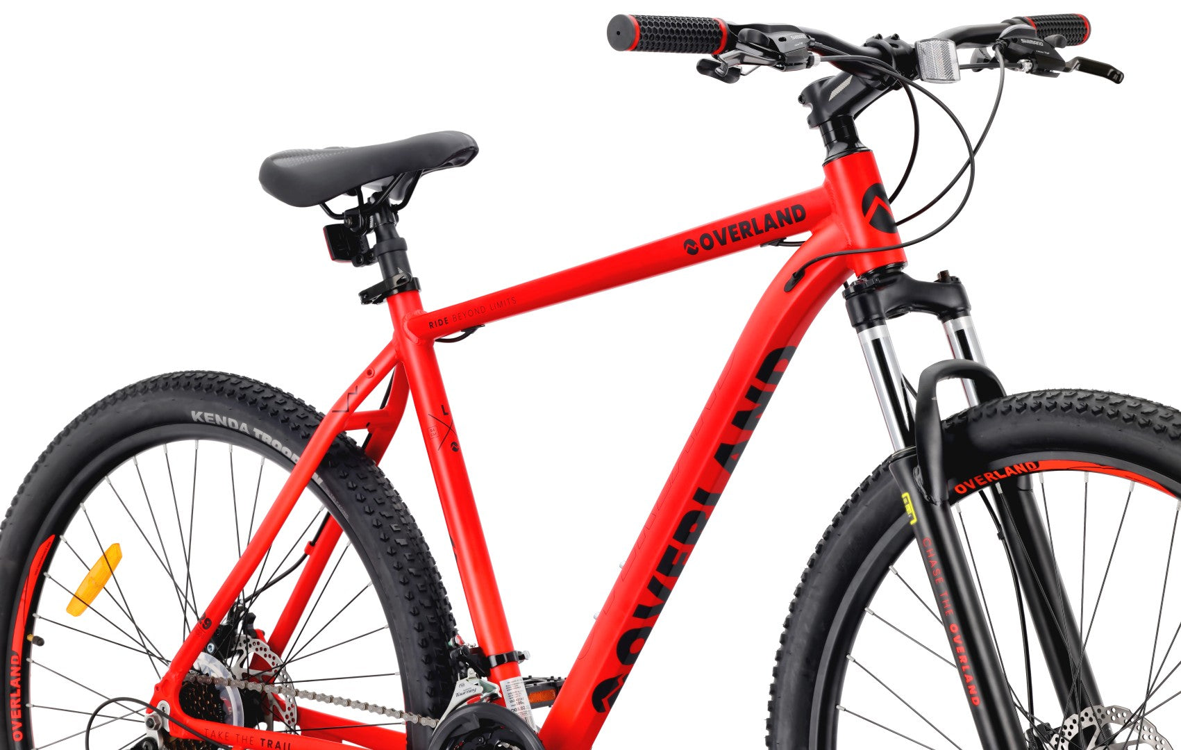 Mountainbike MTB 29 Zoll, KENDA Shimano Aluminium, leicht, 21 Gänge, Stoßdämpfer, Scheibenbremsen, Rahmengröße L, 21 Zoll, Tatra Bikes Overland, rot matt 