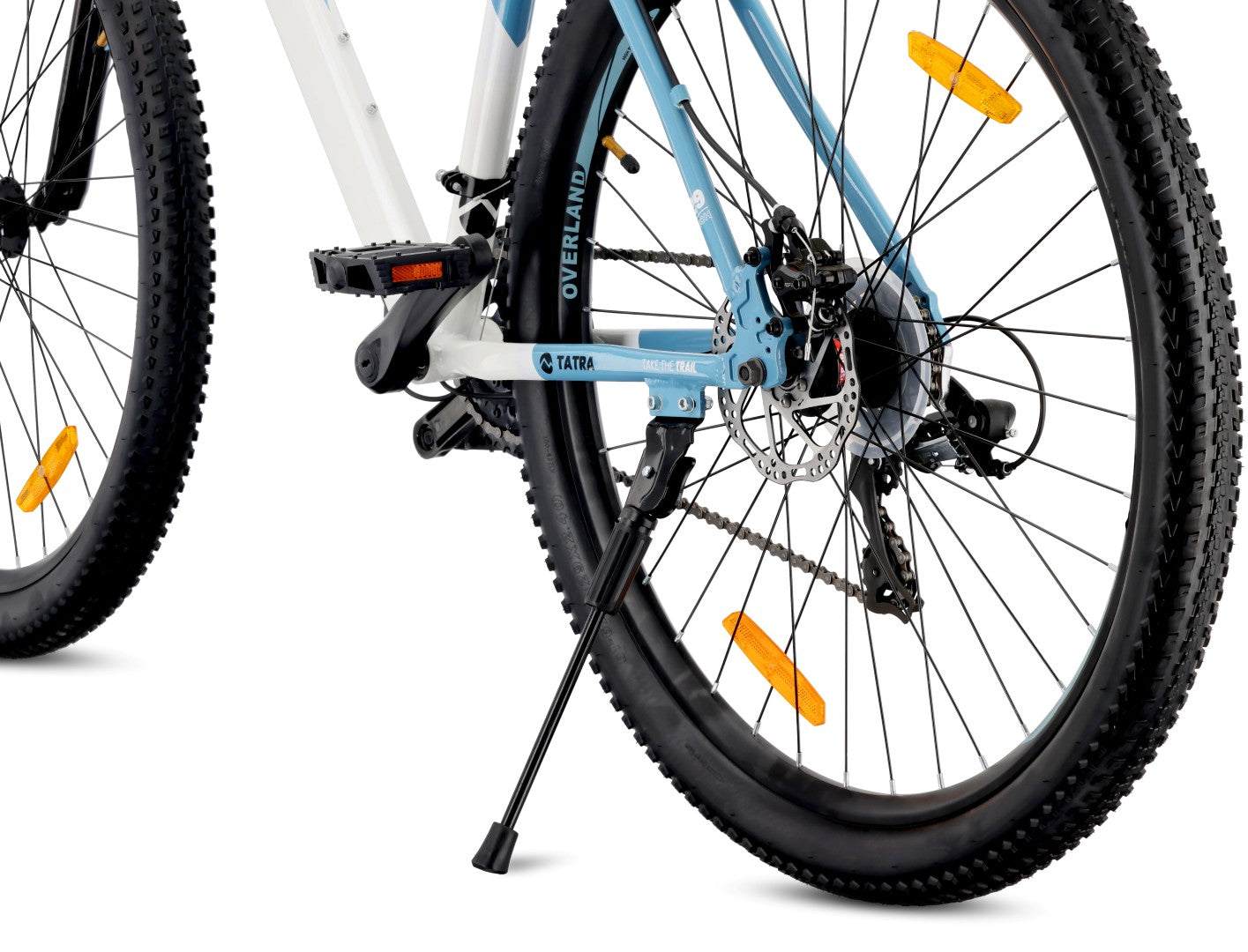 Mountainbike MTB 29 Zoll KENDA Shimano Aluminium Leichtbauweise 21 Gänge Stoßdämpfer Scheibenbremsen Rahmengröße L 21 Zoll Tatra Bikes Overland weiß blau 