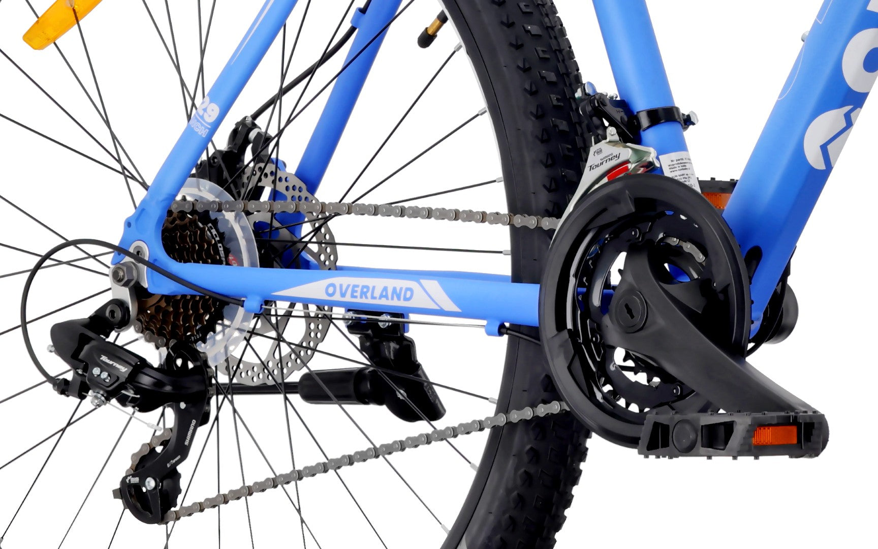 KENDA 29-Zoll-Mountainbike, Shimano-Schaltung, Aluminium, leicht, 21 Gänge, Stoßdämpfer, Scheibenbremsen, Rahmengröße L, 21 Zoll, Tatra Bikes Overland, blau matt 