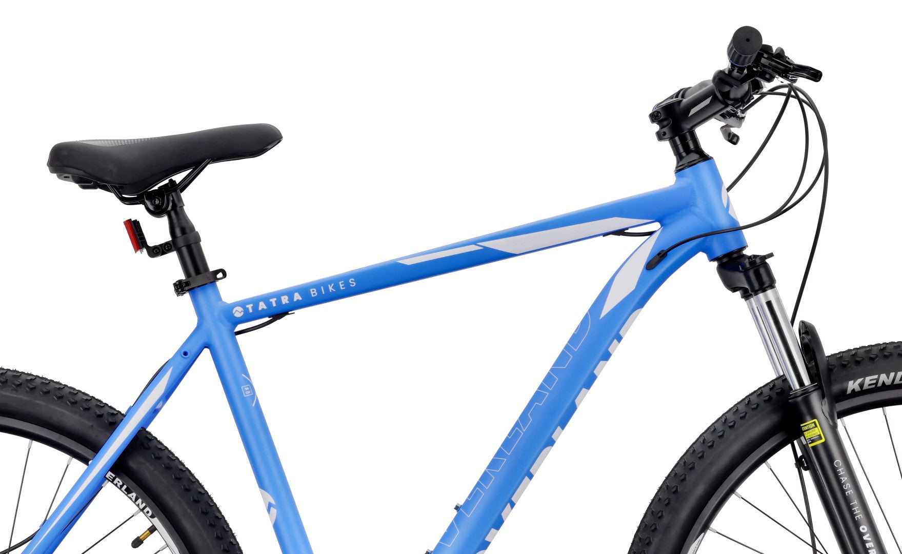 KENDA 29-Zoll-Mountainbike, Shimano-Schaltung, Aluminium, leicht, 21 Gänge, Stoßdämpfer, Scheibenbremsen, Rahmengröße L, 21 Zoll, Tatra Bikes Overland, blau matt 