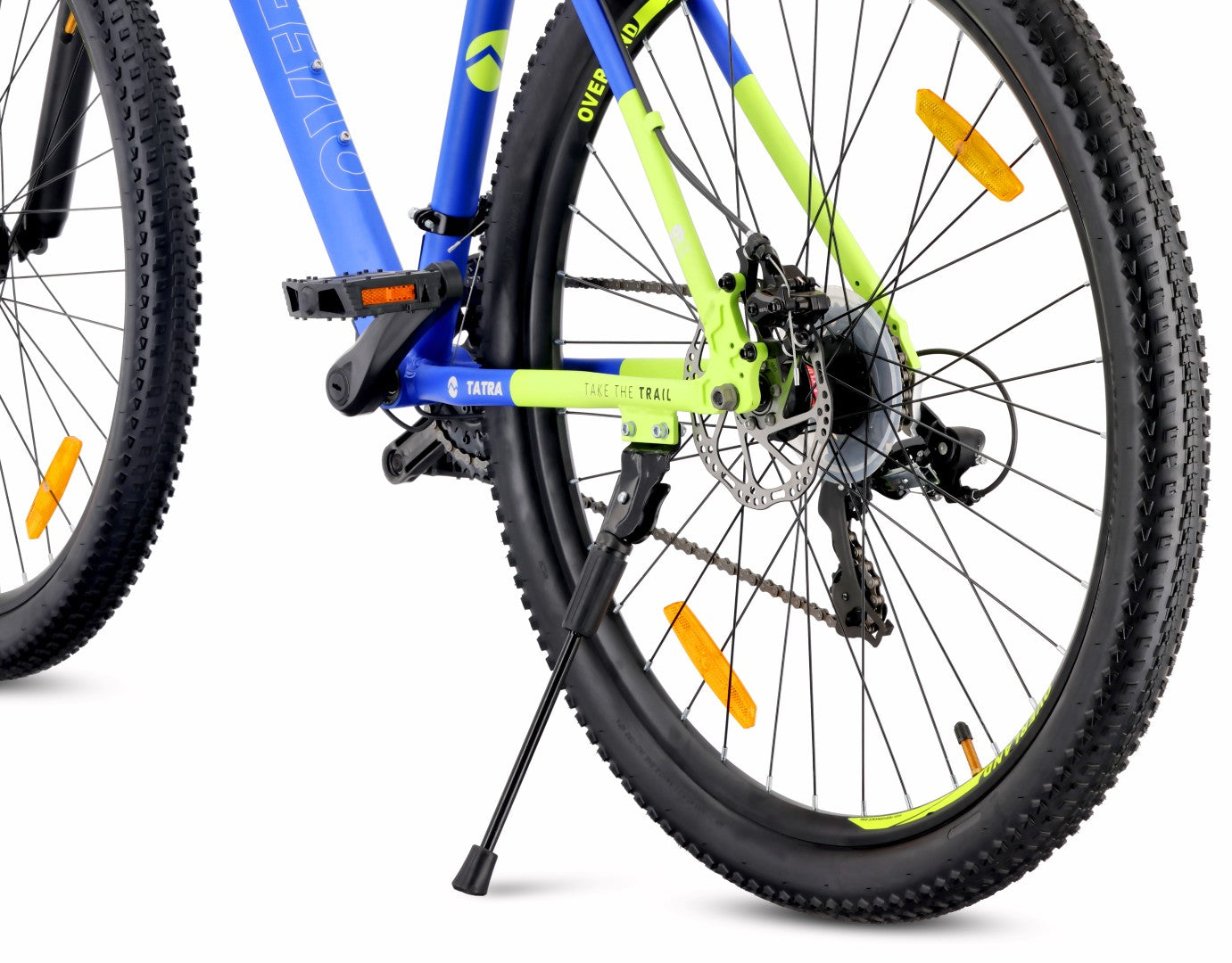 Mountainbike MTB 29 Zoll KENDA Shimano Aluminium Leichtbauweise 21 Gänge Stoßdämpfer Scheibenbremsen Rahmengröße L 21 Zoll Tatra Bikes Overland Blau Zitrone Matt 