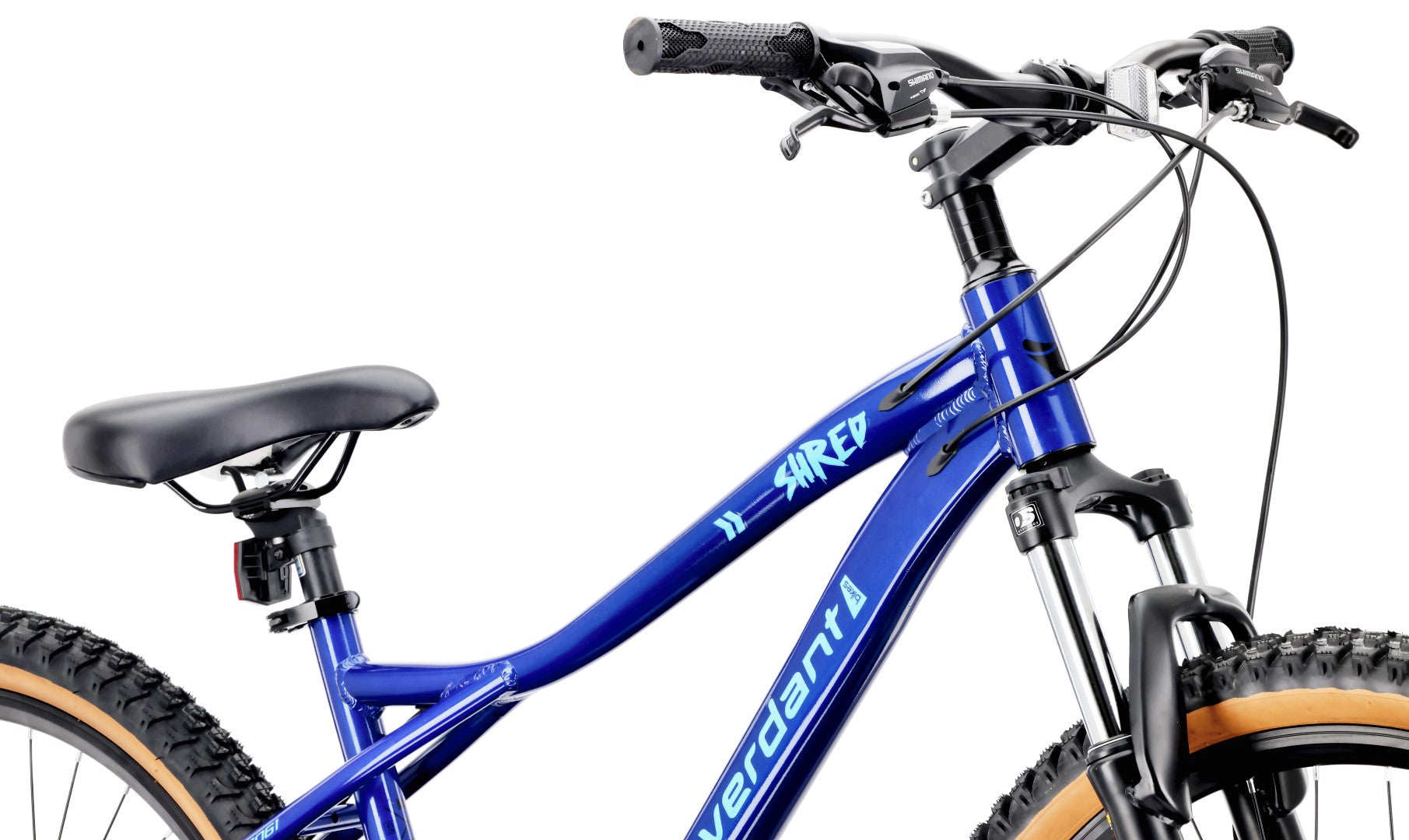 Rower górski MTB 27.5 cala 21 biegów na Komunię Aluminium Lekki Amortyzator Hamulce tarczowe Shimano Rama M 17 cali Verdant Shred niebieski