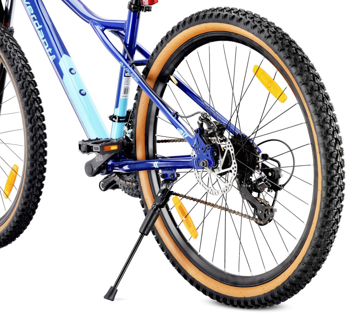 Rower górski MTB 27.5 cala 21 biegów na Komunię Aluminium Lekki Amortyzator Hamulce tarczowe Shimano Rama M 17 cali Verdant Shred niebieski
