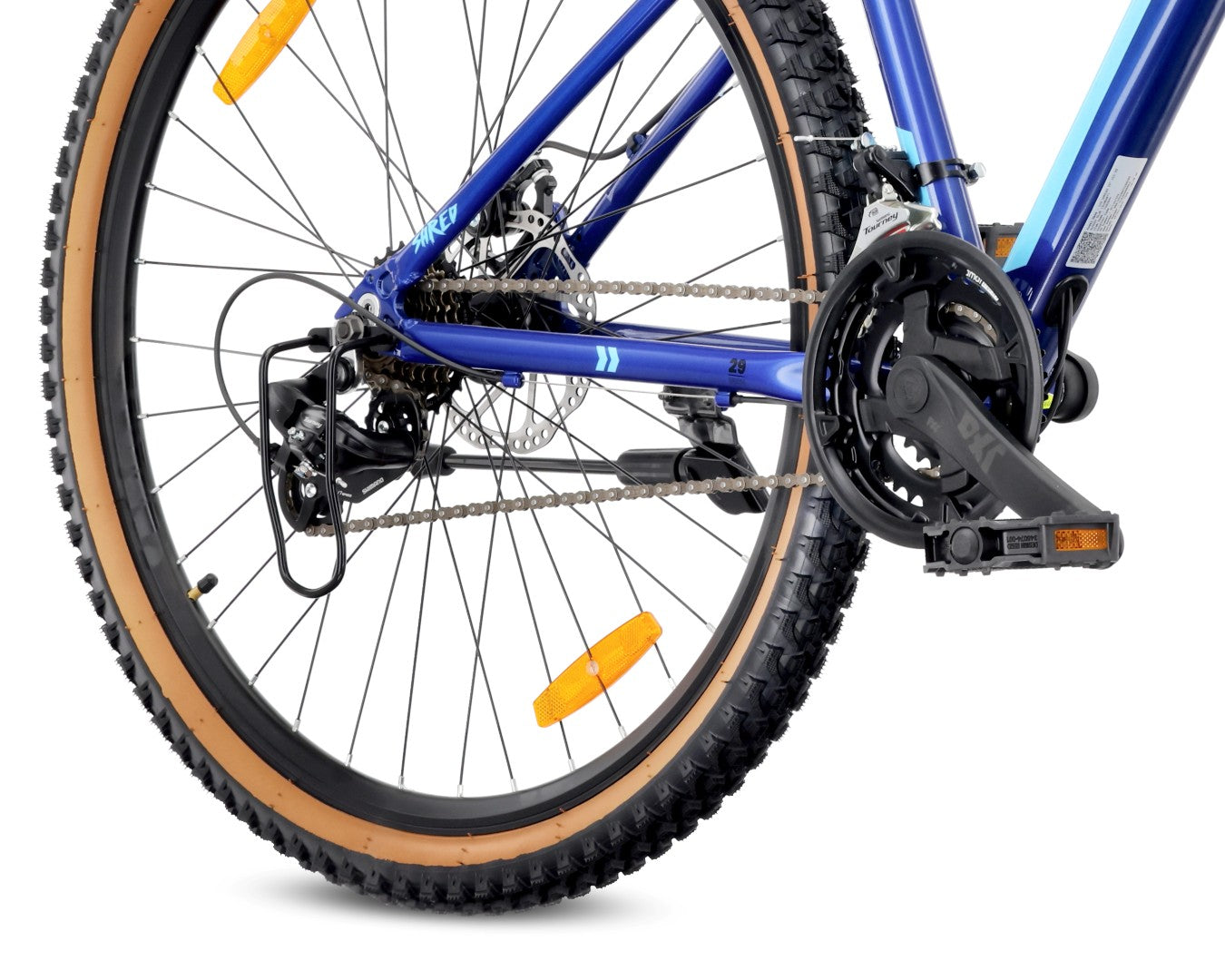 Rower górski MTB 29 cali 21 biegów Aluminium Lekki Amortyzator Hamulce tarczowe Shimano Rama L 19 cali Verdant Shred niebieski