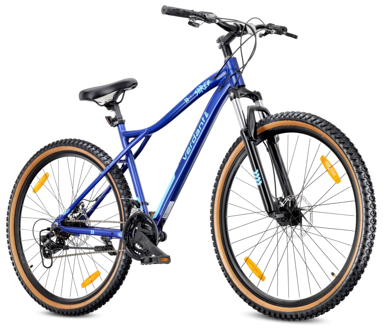 Rower górski MTB 29 cali 21 biegów Aluminium Lekki Amortyzator Hamulce tarczowe Shimano Rama L 19 cali Verdant Shred niebieski
