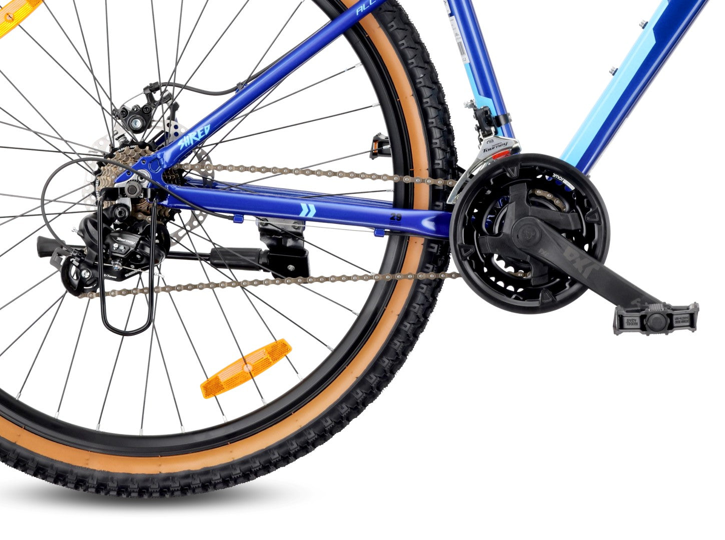 Rower górski MTB 29 cali 21 biegów Aluminium Lekki Amortyzator Hamulce tarczowe Shimano Rama L 19 cali Verdant Shred niebieski