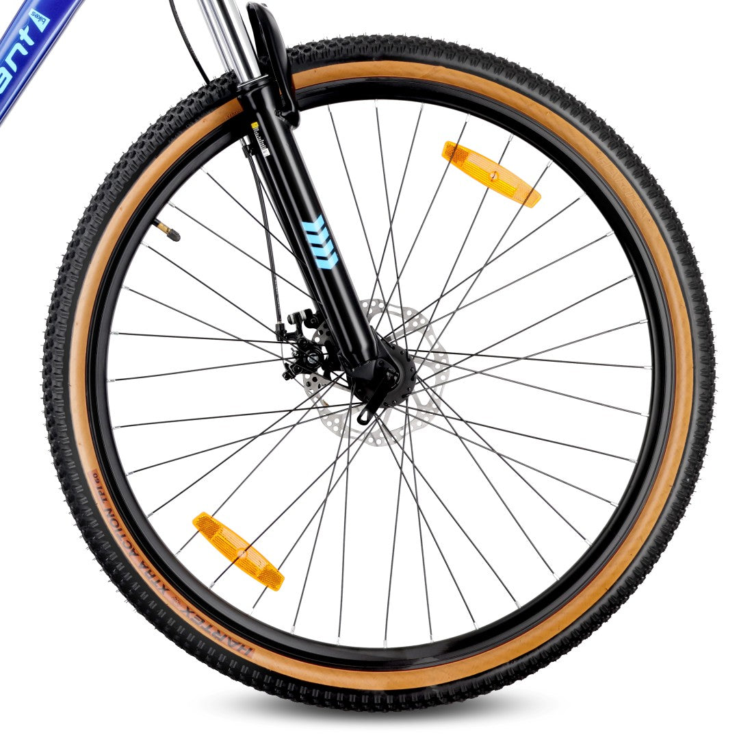 Rower górski MTB 29 cali 7 biegów Aluminium Lekki Amortyzator Hamulce tarczowe Shimano Rama L 19 cali Verdant Shred niebieski