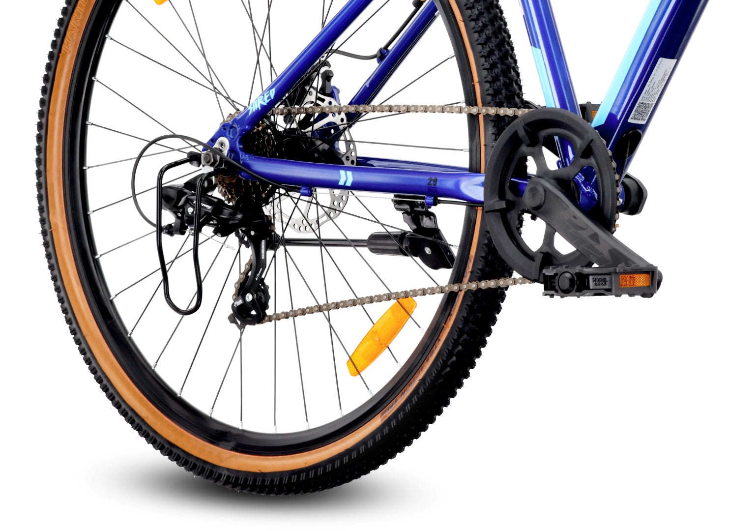 Rower górski MTB 29 cali 7 biegów Aluminium Lekki Amortyzator Hamulce tarczowe Shimano Rama L 19 cali Verdant Shred niebieski