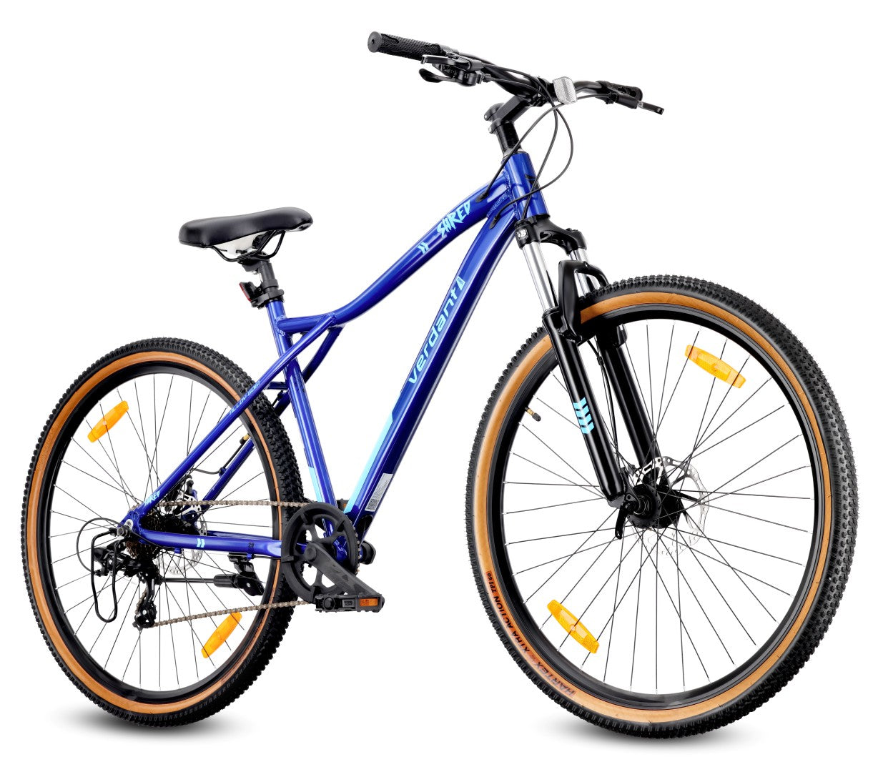 Rower górski MTB 29 cali 7 biegów Aluminium Lekki Amortyzator Hamulce tarczowe Shimano Rama L 19 cali Verdant Shred niebieski