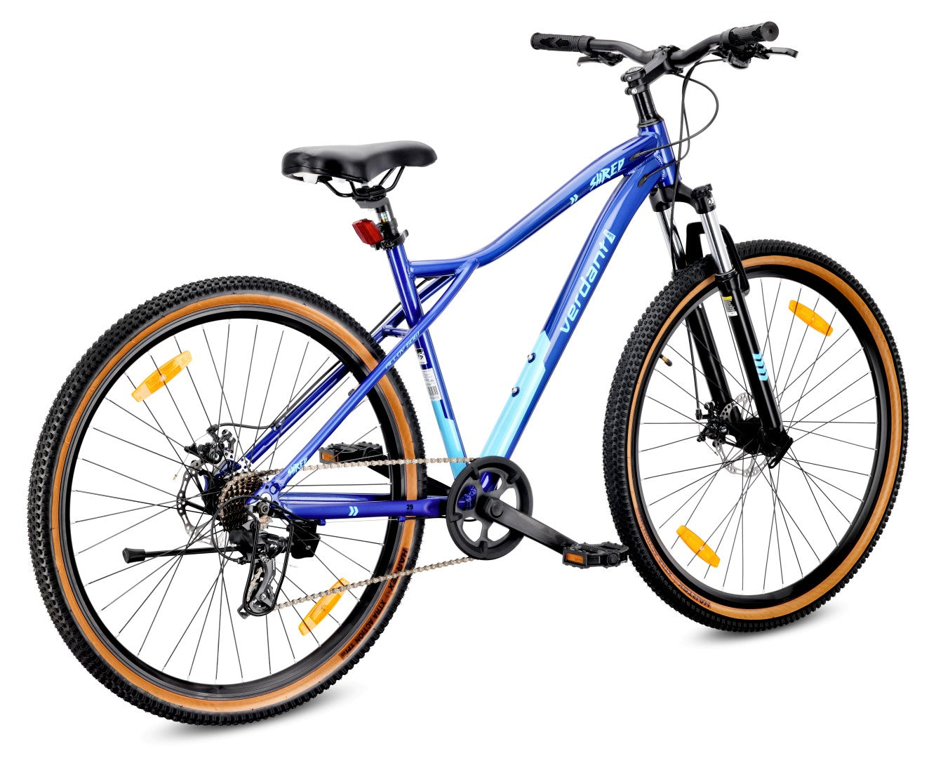 Rower górski MTB 29 cali 7 biegów Aluminium Lekki Amortyzator Hamulce tarczowe Shimano Rama L 19 cali Verdant Shred niebieski