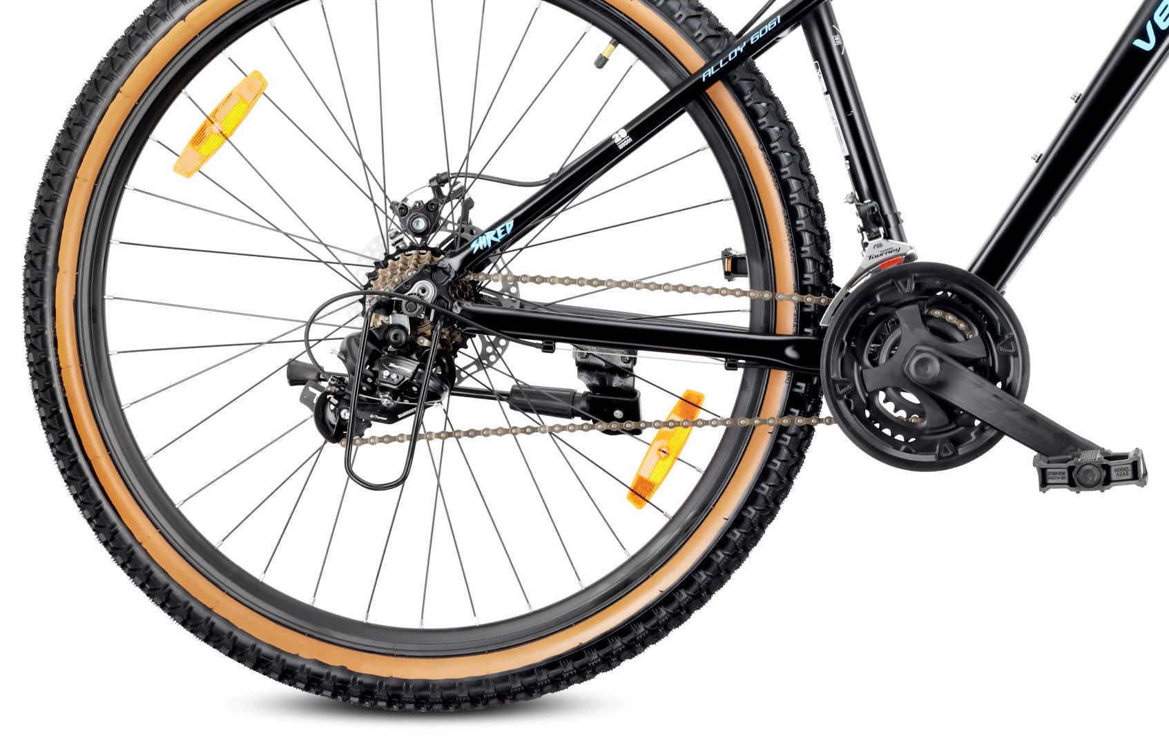 Rower górski MTB 29 cali 21 biegów Aluminium Lekki Amortyzator Hamulce tarczowe Shimano Rama L 19 cali Verdant Shred czarny