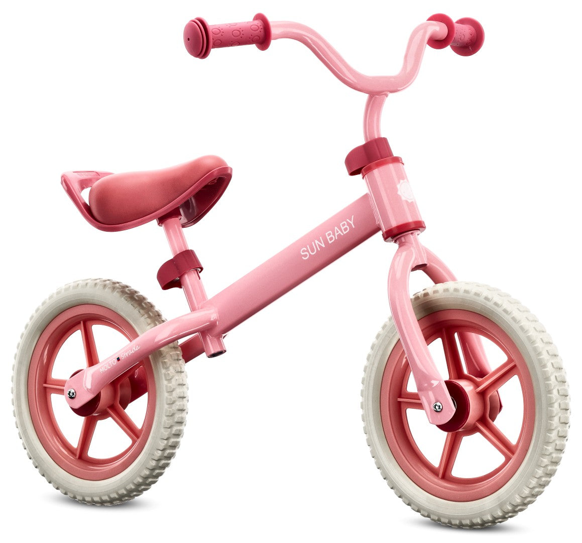Lekki Rowerek biegowy dla dziewczynki 12 cali 2 lat 3 lat 2,5 kg Molto STRADA Pink candy
